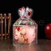 Décoration transparente PVC Gift Wrap de Noël Boîte de Noël Emballage Santa Claus Snowman Candy Apple Boxes Party Supplies P1202 ES