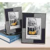 Frames European Silber gerahmt po modernes Design PU Leder Bild Rahmen Schlafzimmer Nachttisch Familien Porträt Porträt