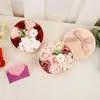 Dekorativa blommor presentförpackning Bukett Flower Round Soap Roses Valentine's Day Small Artificial