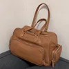 Lady Tote Bags Designer Brown Handväska axelväskor Kohude äkta läder blixtlås Öppna högkvalitativ designer shoppingväska hög kvalitet vanlig väska