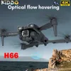 Drones H66 RC Drone 4K Câmera de alta definição de alta definição profissional Drone dobrável Posicionamento de fluxo óptico WiFi Drone Four Helicopter Airplane Toy S24513