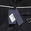 Designer Mens Jacket Coat Standing Collar Stitching Black Jacket Mens Outdoor Sports Leisure Business Nylon Fabric Jacket Men