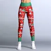 Women's Leggings New Women Sexy Christmas Leggings High Waist Skinny Legging Fitness Ladies Printed Workout Leggings Stretch Trousers Pants Y240508