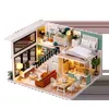Architecture / DIY House DIY Doll House Wooden Miniature Furniture Dollhouse Handmade House Model Assembly Toys for Childre