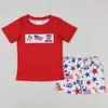 Vêtements Fashion Baby Boys Clothes 4 juillet Flags à manches courtes Shorts supérieurs d'été Enfants enfants Boutique tenues