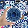 New 50Pcs/Lot Lucky Devil's Eye Stickers Blue Eyes Sticker evil eyes for DIY Luggage Laptop Skateboard Bicycle Decals Wholesale