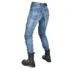 Tvättade Volero jeans kvinnor s motorcykel casual ridning kevlar drop proof byxor