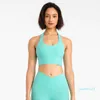 Lu Sport Bra Lemon Ll 14色セクシーな女性Fiess Sportswear Halter Bra Yoga Crop Tops Workout Sports Running Wear Woman Tank Topsベスト