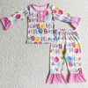 Set di abbigliamento per bambini abiti firmati ragazze pajamas set di mucche natalizie boutique bambina abbigliamento da sonno abbronza