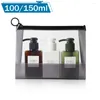 Flüssige Seifenspender Reiseflasche Set nachfüllbar Shampoo Duschgel Conditioner Körperwaschlotion Aufbewahrung 100/150 ml
