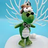 Cartoon Cool Green Green Dinosaur Plush Toy Tyrannosaurus Rex Doll Doll Plushchain Doll's Doll Boned Pingente Pingente Chain