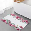 Carpets Piton Fleurs Pink Watercolor Blanc Ploor Mat de plancher Cuisine Décor de chambre