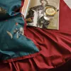 Sängkläder sätter att den kinesiska flickan rekommenderar ankomstblommor och växter bomull 4 st med ark täcke kudde kudde