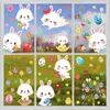 Window Stickers 9Pcs/Set Easter Decoration Cartoon Wallpaper Colorful Eggs Wall Sticker PVC Glass Posters For Home P