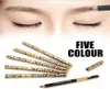 Maquillage imperméable pas cher Leopard Longlasting Eyeliner Eyebrow Eye frac crayon Brush Makeup Making Tool 5 Colors 2264562