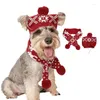 Vestuário para cães vendendo acessórios para animais de estimação Capéu e lenço de malha fofo à venda