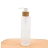 50ml 100ml 120ml 150ml Flat Shoulder Frosted Glass Spray Pump Bottles with Bamboo Lid for Skin Care Serum Lotion Shampoo Shower Gel Toi Bhfn