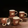 Mokken Noordse bruine schattige beer keramische koffiemok beker keuken ontbijt drinken melkthee huisdecoratie paar geschenken
