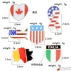 Pins Broschen Stifte Broschen Broschen Nationalflaggen Emaille Kanadisch Amerikanisch Deutsch Italienische Flagge Revers Pin Knopf Halsband Brosche Abzeichen Dhski