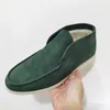 Casual Shoes Women Winter Flat Furry Quanlity Suede High Top Fur Loafers Warm Ull Ankel Walk Boots Comfort Driving Driving