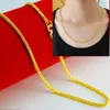 Gold Shop Same 999 Necklace Womens Real 24 K Pendant Jewelry 5D Wedding Gift 240511