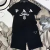 Kid Designer Child Sets Childrens T-shirt a manica corta + Shorts Shorts Sump Brand Boying Botton Cotton Tees Tage Black White Baby Clothe