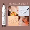 Qi qini cor simulação natural caneta de sardas para tela colorida, impermeável, fácil de aplicar cor, sem remover maquiagem de maquiagem caneta para maquiagem de beleza