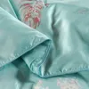 Äkta 100 Mulberry Silk Comforter Summer Cool Quilt Spunautumn Winter Double King Däcke Jacquard Bedding In Filler 240514