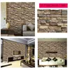 Window Stickers Living Room Decorative Film 3d Wall Stick 10 Meters Brick Stone Rustic Effect Self-adhesive Sticker Hom Home Decoration