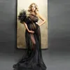 Voir à travers la maternité sexy Robes de Poshoot One épaule Pathéraire enceinte