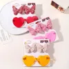 Hair Accessories 1 Set Gorgeous Glasses with Sparkling Butterfly Hair Clip Hair Accessories Fashion Wave Point Kids Hair Clip Love Glasses Gift