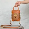 Mini franska pommesfria väska mcmcs mobiltelefon väska designer klassisk spegel kvalitet handväska blommig bokstav läder väska lås spänne tryckt liten fashionabla crossbody väska