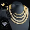 Dostosuj naszyjnik Hip Hop Fine Jewelry Pass Tester VVS Moissanite Iced Out Diamond Silver 925 Cuban Link Chain