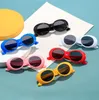 Dziecko modne modne okulary przeciwsłoneczne uliczne vintage dziewczęta chłopcy owalne okulary przeciwsłoneczne fajne unikalne okulary przeciwsłoneczne plażowe