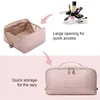 Pencil Bags Travel Makeup Bag - Waterproof Portable Cosmetic Bag organizer for flat openings on toilets and brushes