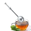 텔레스코픽 푸시 스테인리스 스틸 티 스트레이너 Infuser Ball Loose Leaf Herbal Filter 홈 키친 바 음료 용기 도구 HHAA1029