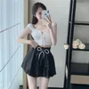 Beading Embroidery High-waisted Loose Shorts Women Summer New Arrived Thin Solid Color Casual Lantern Shorts Korean Style Versatile Fashion Elegant Shorts Female