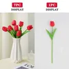 3pcs flores decorativas grinaldas 5pcs Tulipas laranja Flor artificial Tulipe Bouquet PE Flow