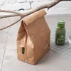 Opbergtassen herbruikbaar duurzaam geïsoleerde thermisch voedsel koeler zak bruine ambachtelijke papieren lunchzak