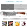 Knife Nakiri 7 "Clieve di carne tagliente e coltello da cucina vegetale Damasco Ctello da chef multi asiatico per casa e cucina