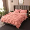 Beddengoedsets 2/3 -duiks zachte snuf geplooide vaste set pintuck decoratief dekbedoverdek 1 quilt 1/2 kussens