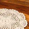 Masa paspasları 12pcs vintage pamuklu mat yuvarlak el tığ işi dantel doları çiçek bardak altlıkları ev dekoratif el sanatları aksesuarları