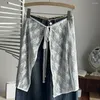 Belts Women Y2k Fashion Lace Layered Gauze Skirt Unique Silk-like Summer Girl Up Spicy Skirts Half Spring Tie With Slip La B2W3