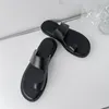 Zapatillas Classic para mujeres Summer Cow Wide Black Outdoor Flip-Flops 2024 Fashion Trendy All-Match Slides