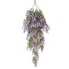 Dekorativa blommor Artificial Fake Flower 1PC Hanging Lavender Wall Vine Rattan Wedding Party Decor Fiori Artificiali Tuin Decoratie