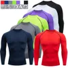 2PCS Mens Compressão Sportswear Suit Gym Gym Sports Sports Sets Sets Workout Jogging MMA Fitness Clothsuit Calças com 240514