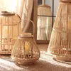 Candle Holders Retro Bamboo Lamp El Cafe Outdoor Decoration Floor Candlestick Decorations Lanterns Nordic Wedding Centerpiece Table Decor