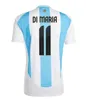 2024 Argentina 3スターサッカージャージを記念しているファンプレーヤーバージョンMessis Dybala di Maria Martinez de Paul Maradona Kids Kit Men 2024 Copa America Cup Camisetas 6