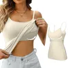 Kamaruk tankları moda Lady Camisole Top 2024 Modal Konu Güzellik Sırt Çeliksiz Entegre Entegre Göğüs Pedi Alt gömlek Homewear