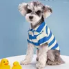 Dog Apparel Universal Casual Cloth For Chihuahua Small Large Cute Pet Polo Shirt Summer Thin Stripe Gift Puppy Clothes